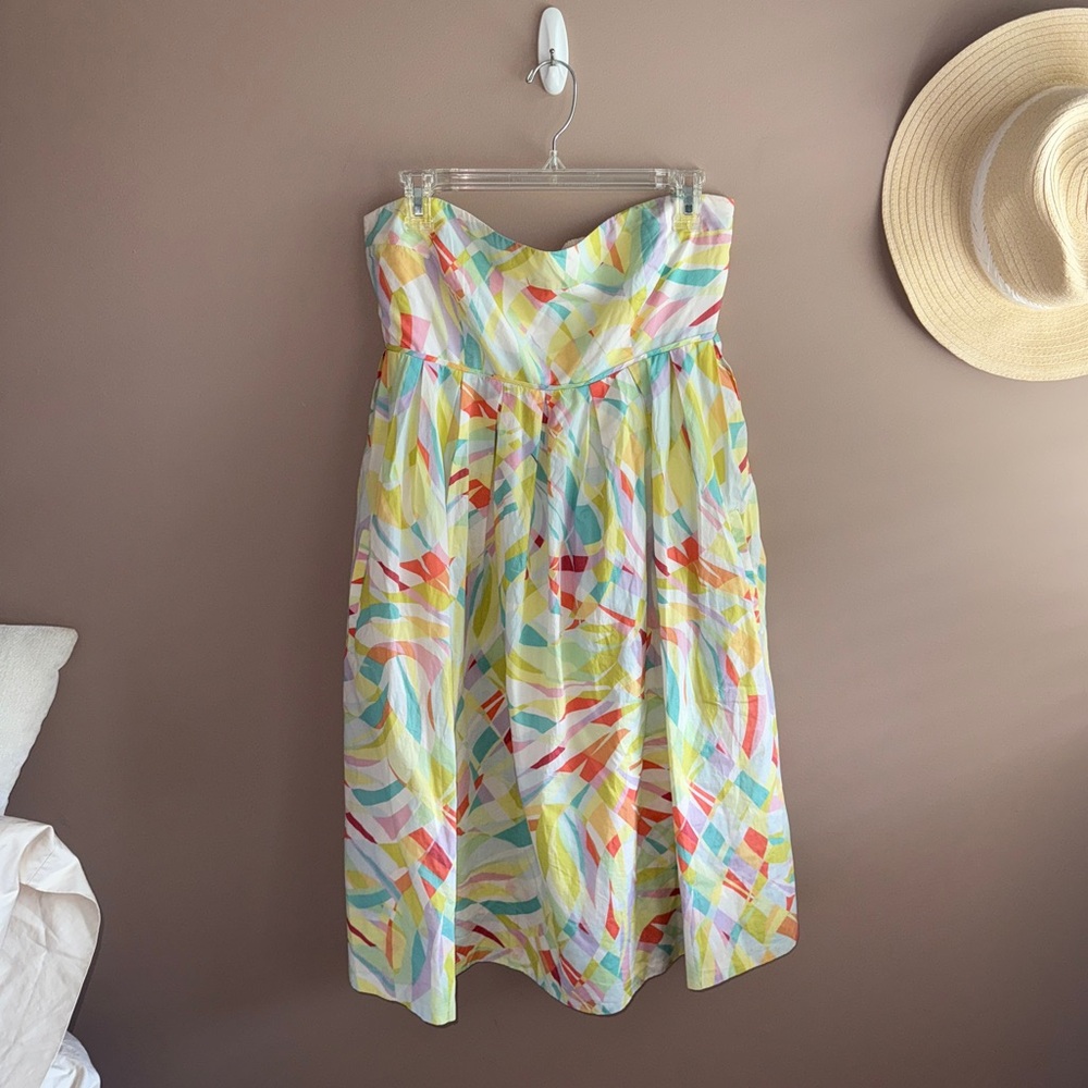 Anthropologie Maeve Size 12 Dress Santa Luzia Dress Strapless